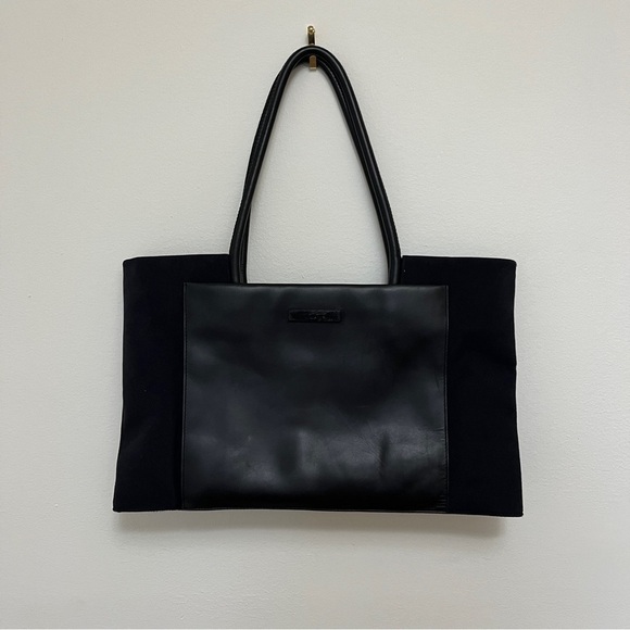 Tumi Handbags - Tumi Black Travel Laptop Leather Canvas Bag